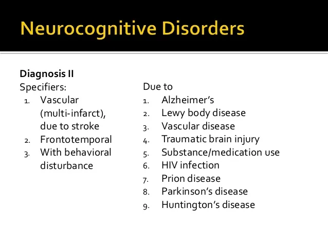Major Neurocognitive Disorder