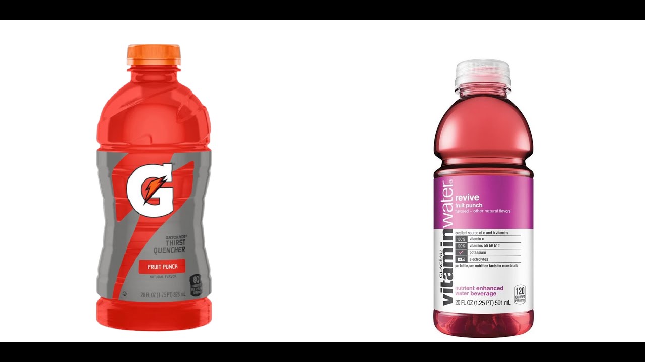 Vitamin Water vs Gatorade Sports Drink Comparison